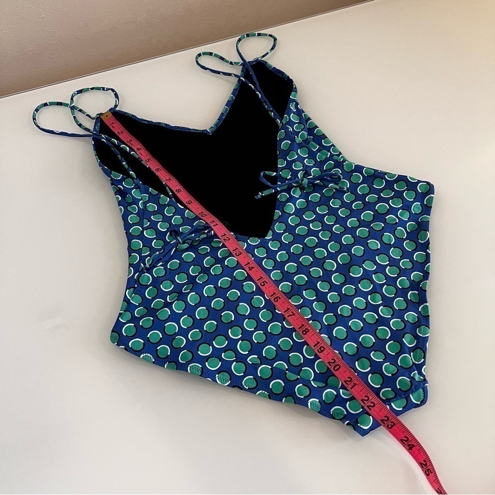 SOLID & STRIPED One Piece Swimsuit Polka Dot Blue XL Strappy - Picture 12 of 13
